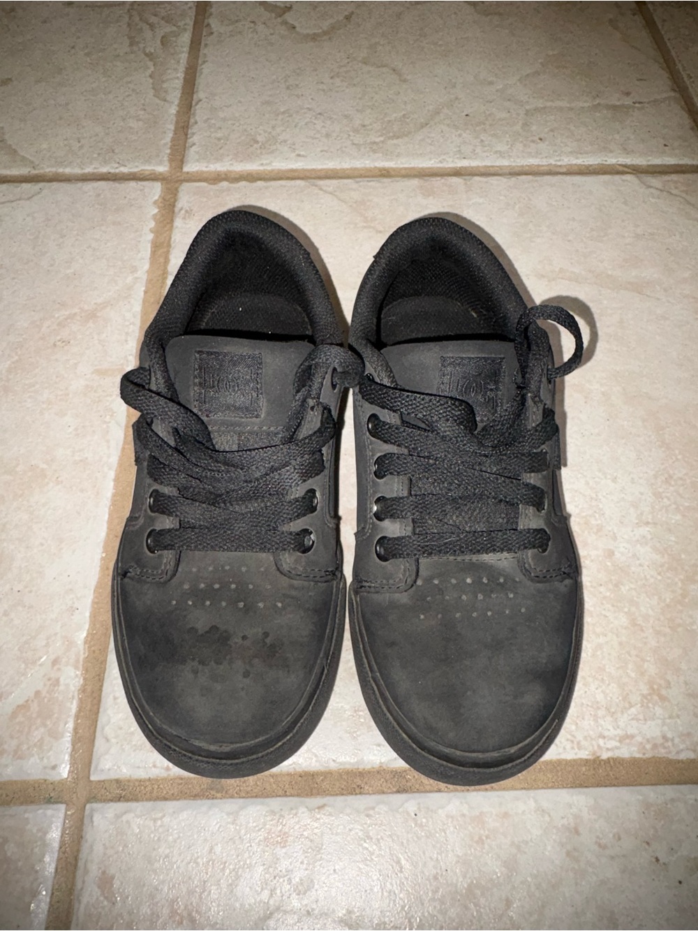 DC Kids Black Lace-Up Skate Sneakers